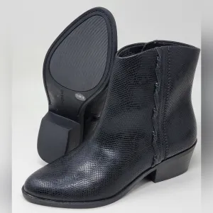Lucky Brand Women's Fakelle Black Ankle Boots Side Zip Size 5.5 New