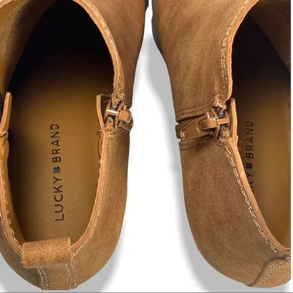Lucky Brand Girls UG-BRONA Walnut Ankle Boots size 1 Kids
