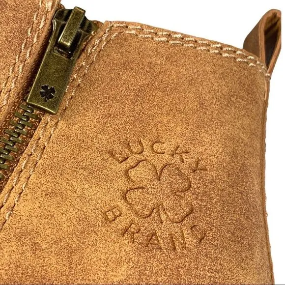 Lucky Brand Girls UG-BRONA Walnut Ankle Boots size 1 Kids