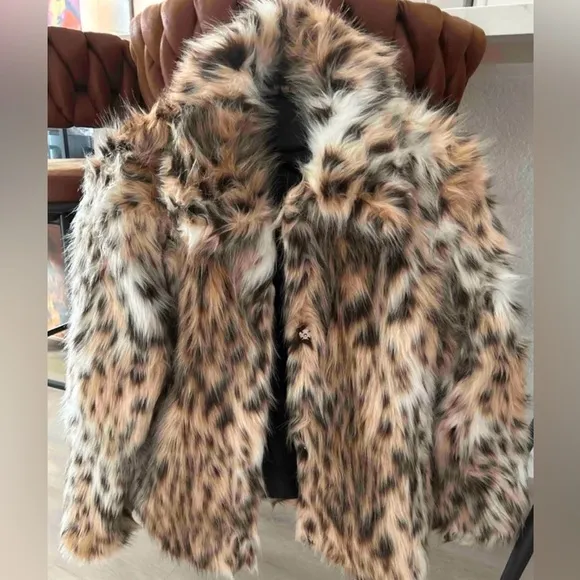Luxe Faux Fur Leopard Print Coat