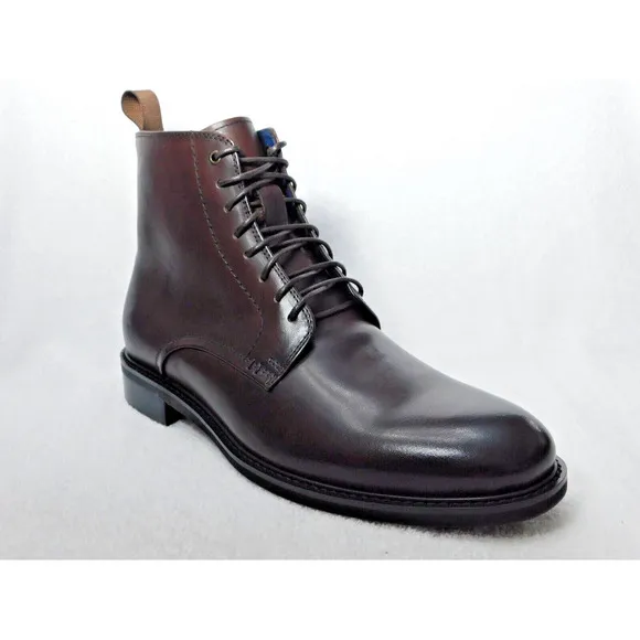 M23 Steve Madden Brown Yenith Men's Lace Up Leather Boot 9.5 M