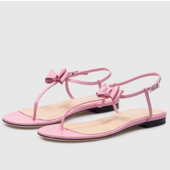 MACH &amp; MACH Pink Bow Sandals