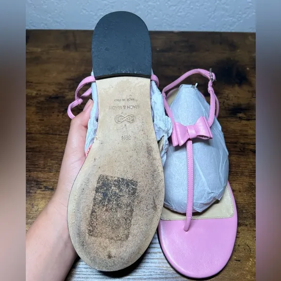 MACH &amp; MACH Pink Bow Sandals