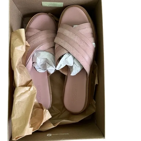 Madewell NWT $110 Alina Platform Smooth Leather Sandal 1 3/4&quot; Heel Summer 10.5
