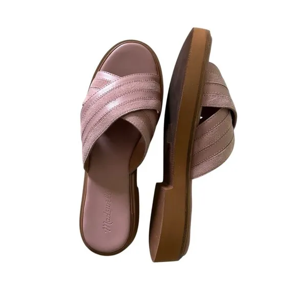 Madewell NWT $110 Alina Platform Smooth Leather Sandal 1 3/4&quot; Heel Summer 10.5