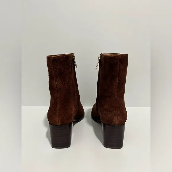 Madewell The Ardin Ankle Boot in Soft Mahogany Leather Suede size 6 comfortable