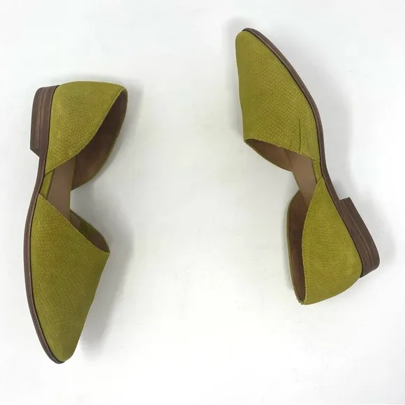 Madewell The Marisa D’Orsay Embossed Suede Flat - Size 7