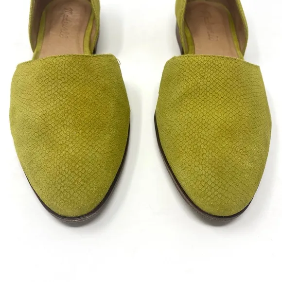 Madewell The Marisa D’Orsay Embossed Suede Flat - Size 7