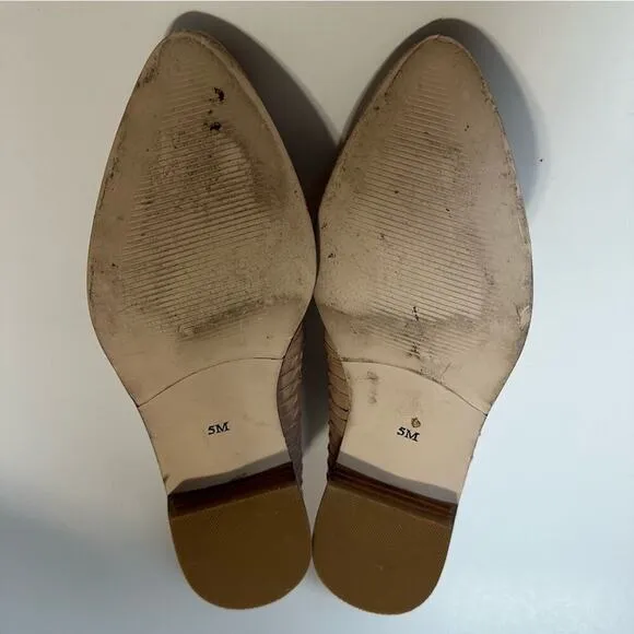 Maiden Lane Python Loafers Blush Leather Point Toe Shoes US 5