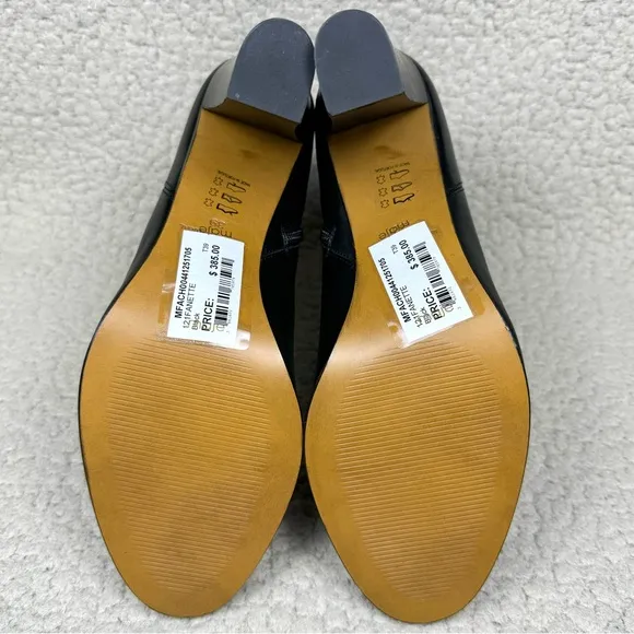 Maje Fanette Leather Block Heel Ankle Boots