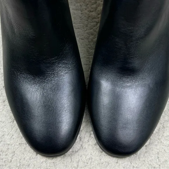Maje Fanette Leather Block Heel Ankle Boots