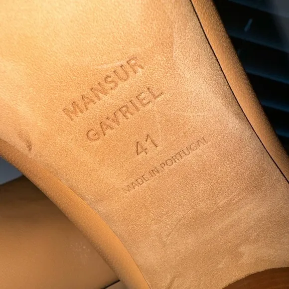 Mansur Garavani Glove Camel leather Ankle boots 41=11