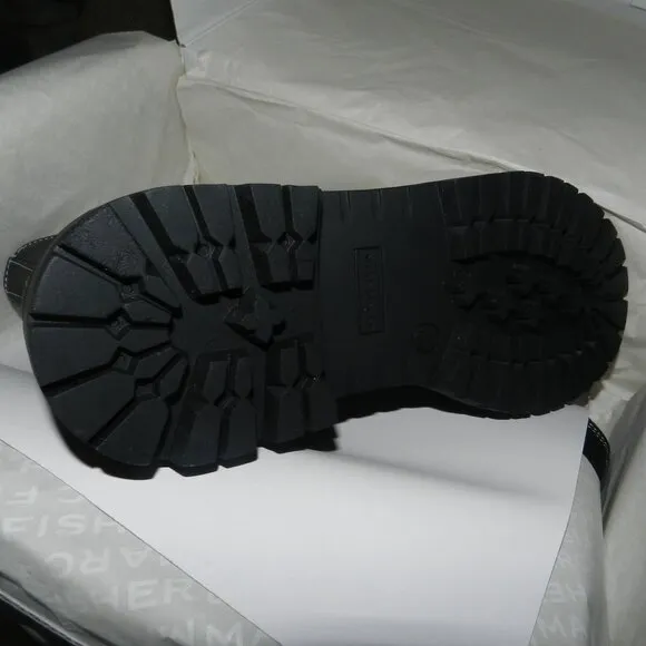 Marc Fisher Black Pietro Lug Sole Chelsea Boots Shoes NWT