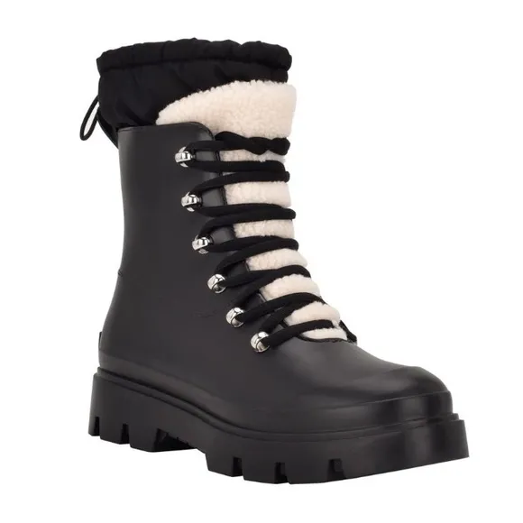 Marc Fisher Boots Womens 11 Freely Lug Sole Waterproof lSherpa Rubber Gorpcore