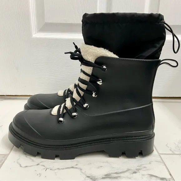 Marc Fisher Boots Womens 11 Freely Lug Sole Waterproof lSherpa Rubber Gorpcore