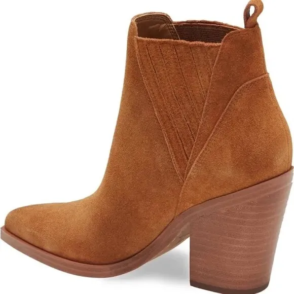 Marc Fisher Gadri Pointed Rust Colored Toe Bootie Rhum SuedeSize 12 NWOT