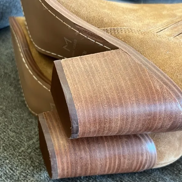 Marc Fisher Gadri Pointed Rust Colored Toe Bootie Rhum SuedeSize 12 NWOT