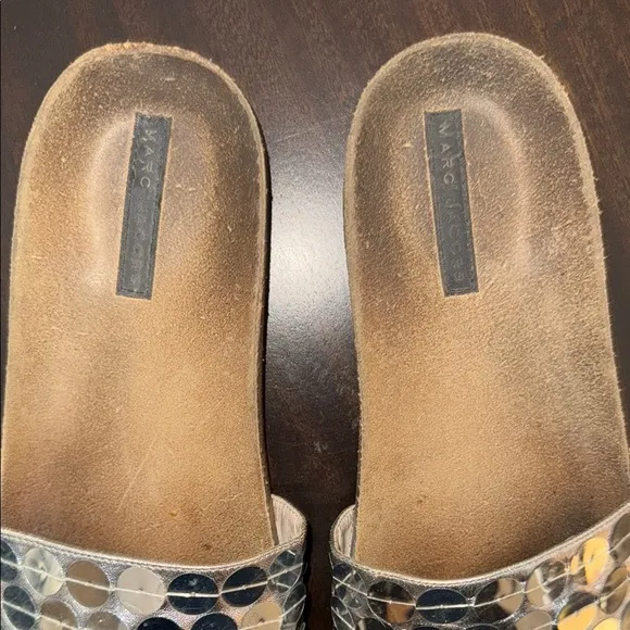 Marc Jacob’s Silver Slide Sandals