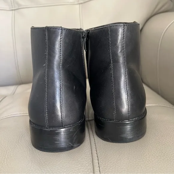 Mark Nason SN 68914 Men's Ankle Boots Sz 8 Black Leather Memory Foam Lux Classic