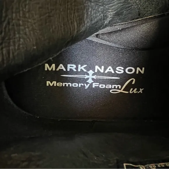 Mark Nason SN 68914 Men's Ankle Boots Sz 8 Black Leather Memory Foam Lux Classic