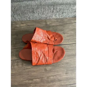 Marsell Womens Size 6.5 Arsell Leather Sandals Flip Flops Coral Orange Flats
