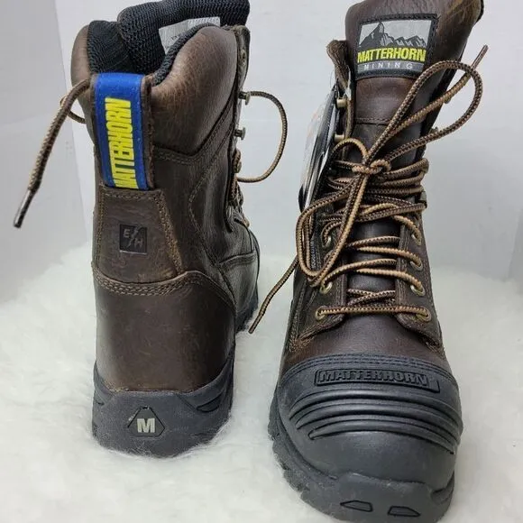 Matterhorn Men's 8&quot; Waterproof Mining Non Metallic Toe Boot Shoes MT803 Size 7.5
