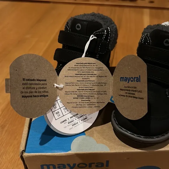 MAYORAL - Baby Boy Booty, Black with Mountain booty detail sheep
