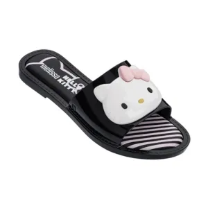 Melissa X Hello Kitty Black Slide Sandals SZ 7