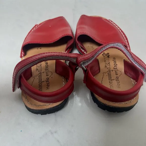 Menorquinas Stylish Kids Sandals - Red and Pink
