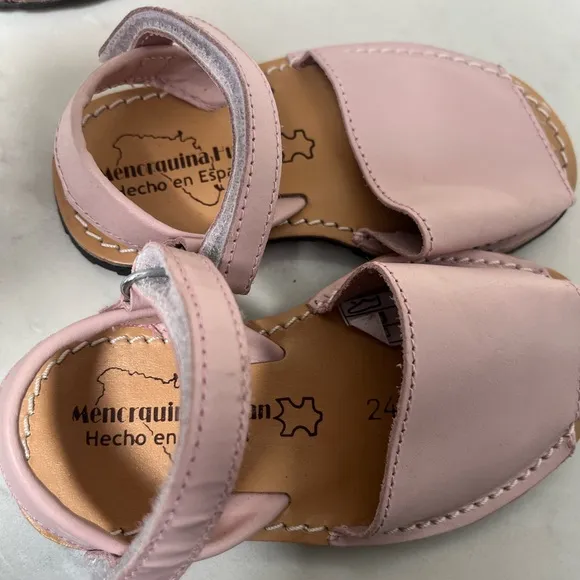 Menorquinas Stylish Kids Sandals - Red and Pink