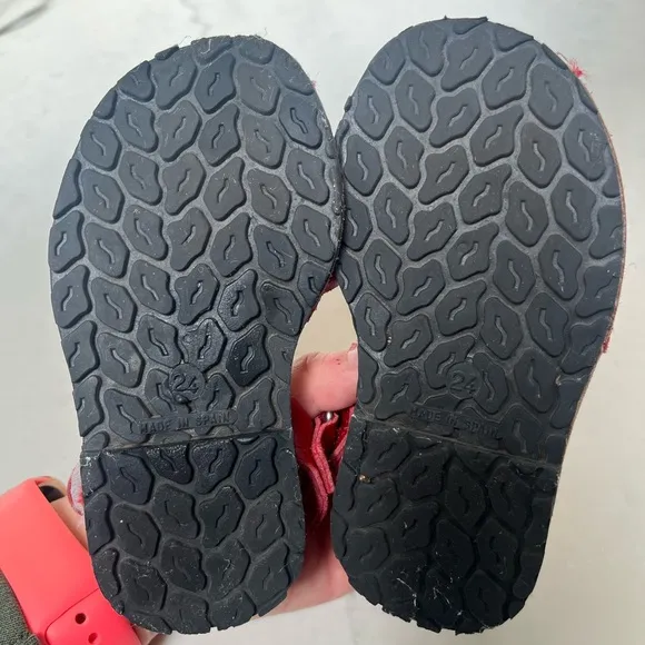 Menorquinas Stylish Kids Sandals - Red and Pink