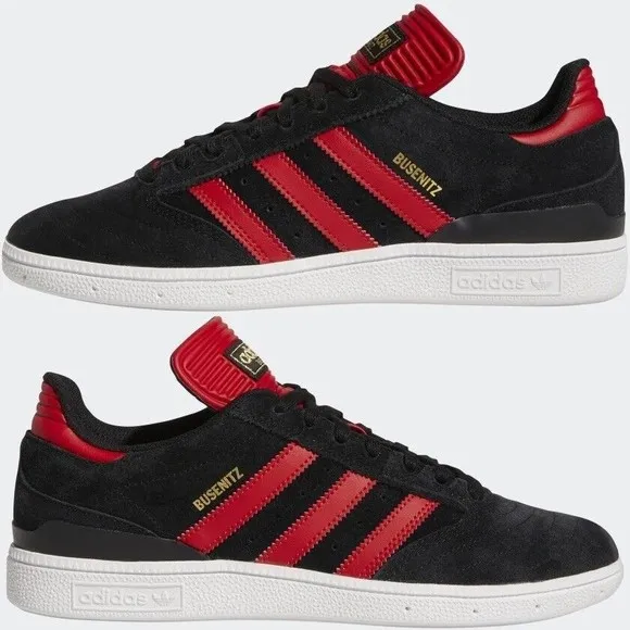 MEN'S Adidas Originals Busenitz Black Scarlet Skateboarding Shoes GY6898