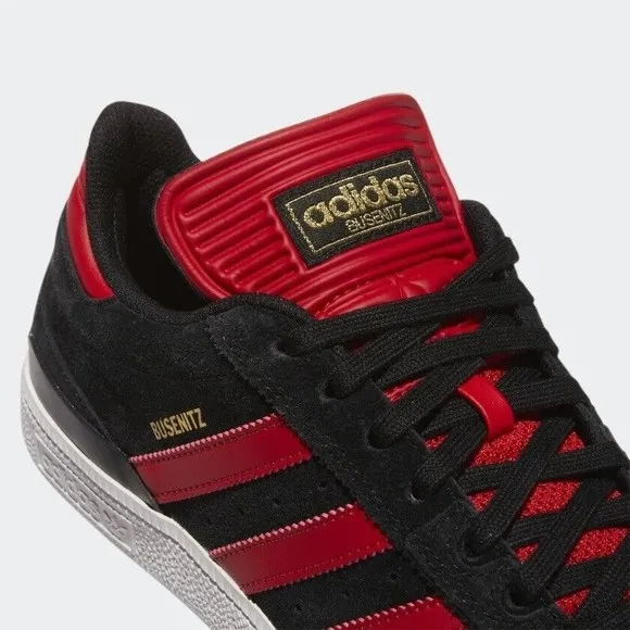 MEN'S Adidas Originals Busenitz Black Scarlet Skateboarding Shoes GY6898