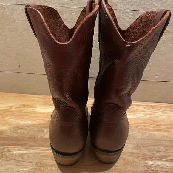 Men's Adm Tec Boots Soft Brown Leather Size 10  *
