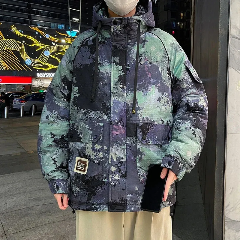 Men’s Camouflage Cotton-Padded Winter Jacket – Warm & Stylish