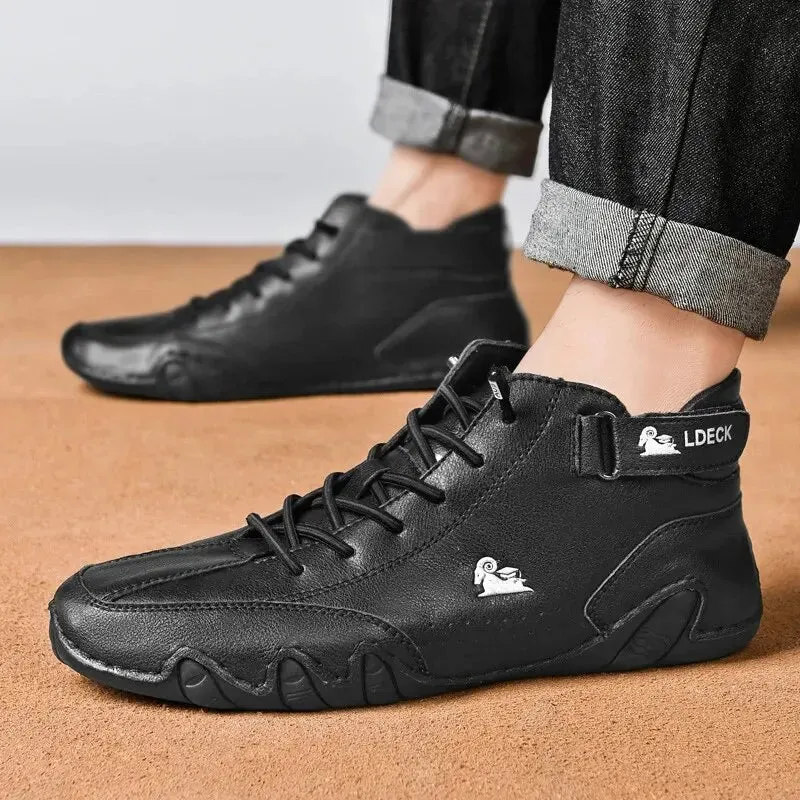 Men's Casual Motorcycle Winter Boots