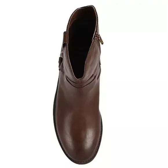 Men's Frye and Co. Otis Stacked Heel‎ Motorcycle Boots Dark Brown Size 7.5