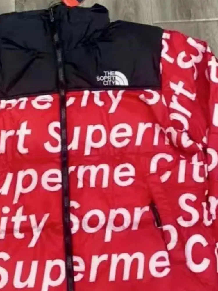 Men's Hip-Hop Graffiti Print Winter Jacket