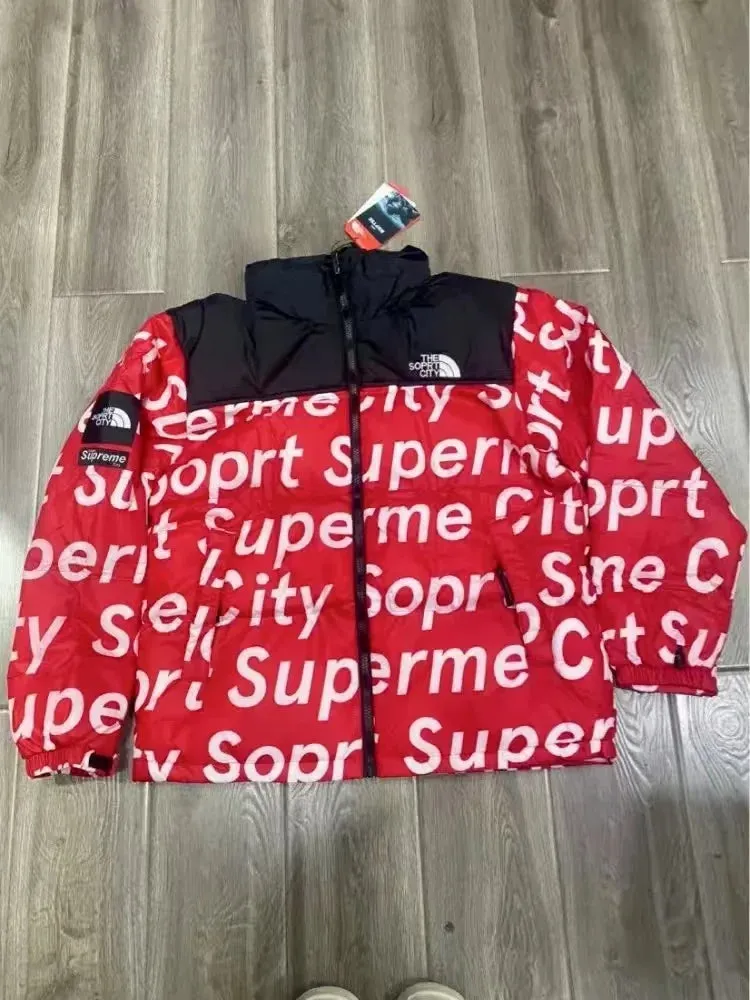 Men's Hip-Hop Graffiti Print Winter Jacket
