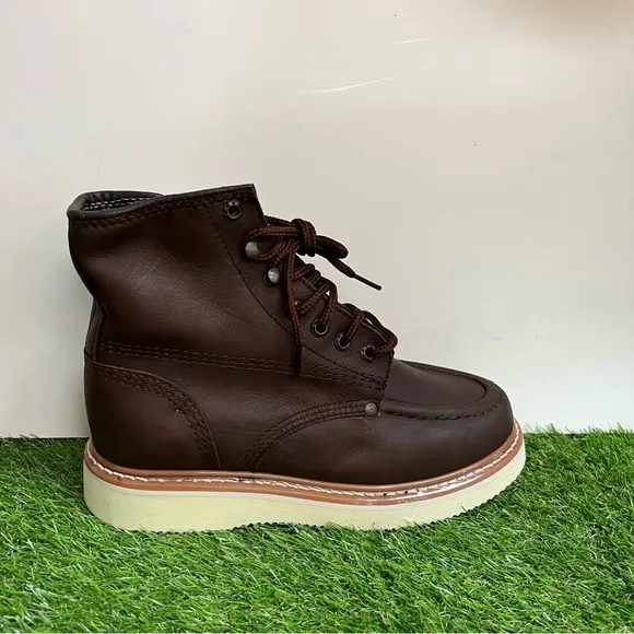 Men’s Laces Construction Leather Work boots comfortable Bota Liviana Cómoda