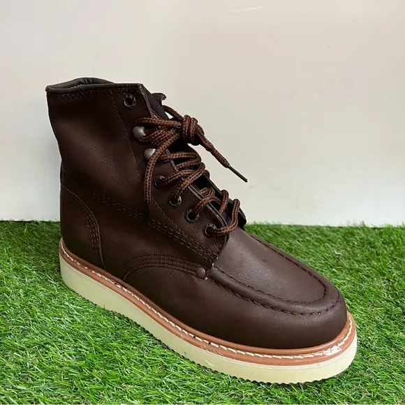Men’s Laces Construction Leather Work boots comfortable Bota Liviana Cómoda