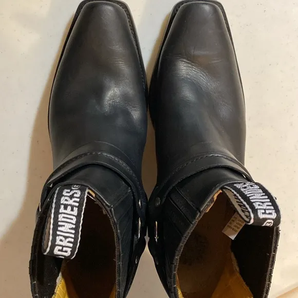 Men’s Leather Cowboy Boots, Size 10.5