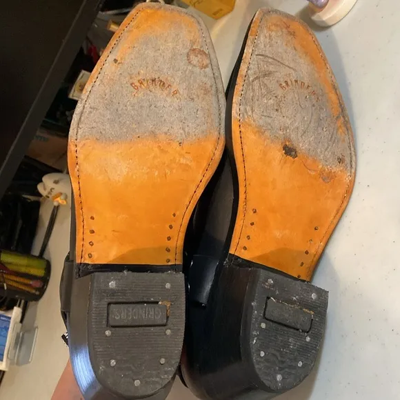Men’s Leather Cowboy Boots, Size 10.5