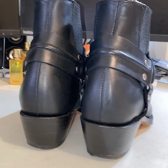 Men’s Leather Cowboy Boots, Size 10.5