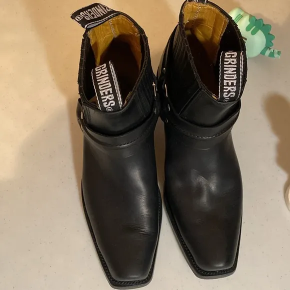 Men’s Leather Cowboy Boots, Size 10.5