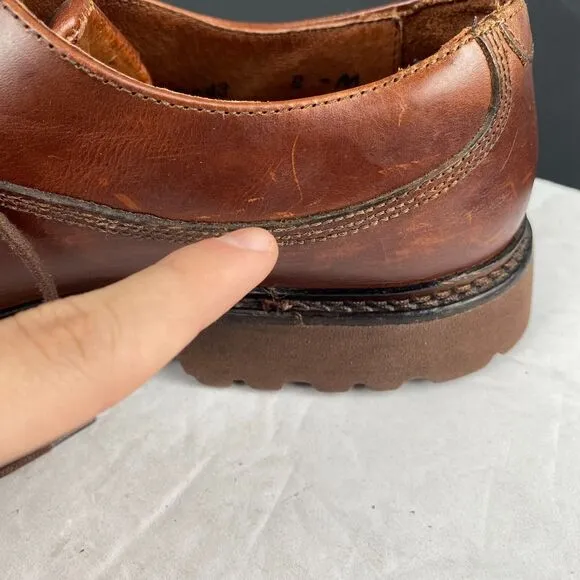Men's Sebago Drysides Waterproof Lace up Brown Leather Oxford Shoes Size 8M