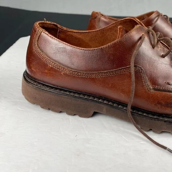 Men's Sebago Drysides Waterproof Lace up Brown Leather Oxford Shoes Size 8M