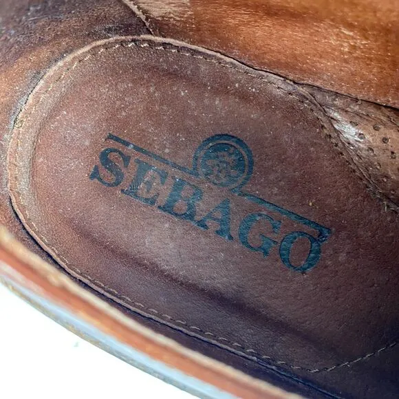 Men's Sebago Drysides Waterproof Lace up Brown Leather Oxford Shoes Size 8M