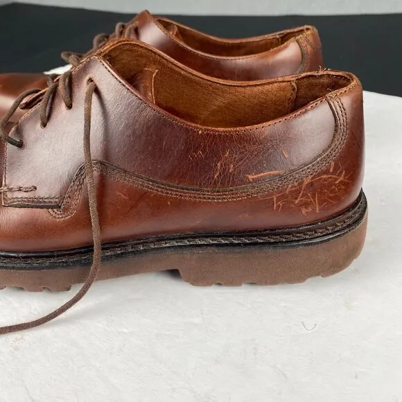 Men's Sebago Drysides Waterproof Lace up Brown Leather Oxford Shoes Size 8M