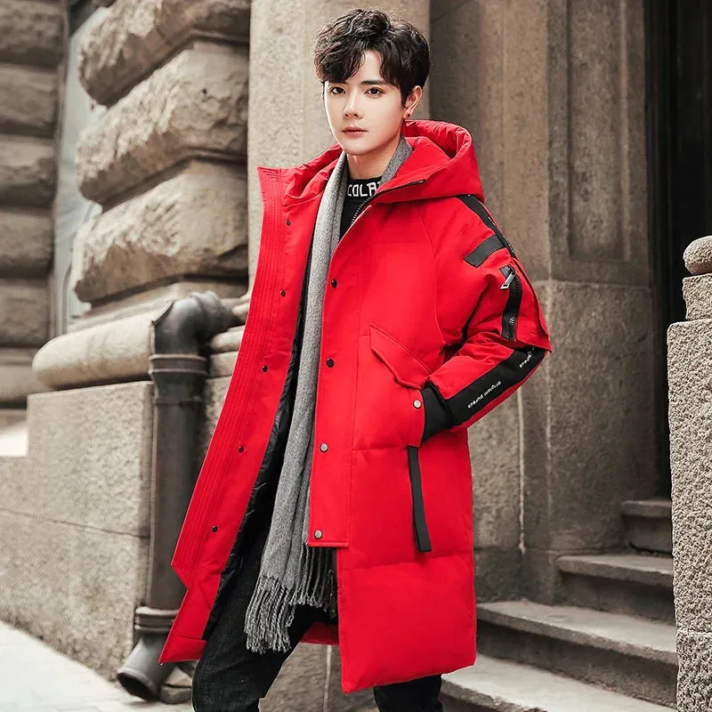 Men’s Slim Fit Hooded Winter Parka – Warm & Stylish